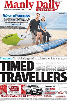 Manly Daily - August 25th 2018