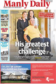 Manly Daily - October 24th 2018